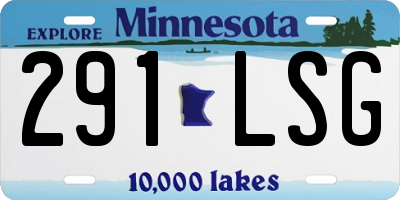 MN license plate 291LSG