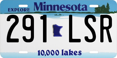 MN license plate 291LSR
