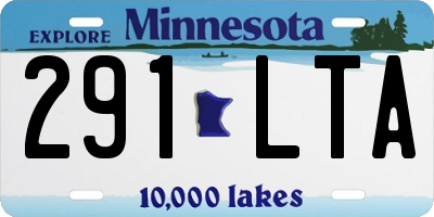 MN license plate 291LTA