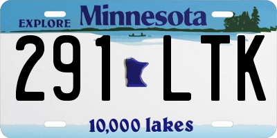 MN license plate 291LTK