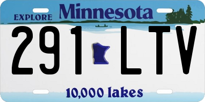 MN license plate 291LTV