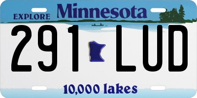 MN license plate 291LUD