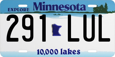 MN license plate 291LUL