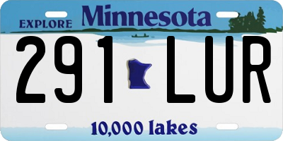 MN license plate 291LUR