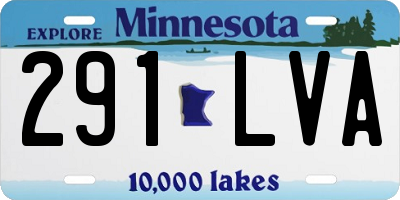 MN license plate 291LVA