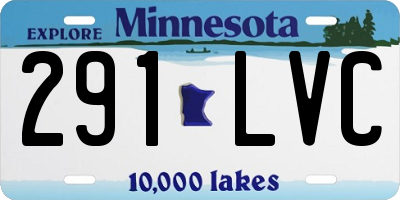 MN license plate 291LVC