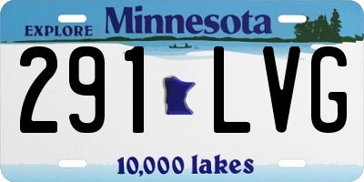 MN license plate 291LVG