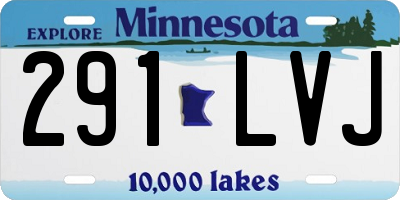 MN license plate 291LVJ