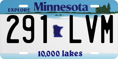 MN license plate 291LVM