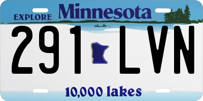 MN license plate 291LVN