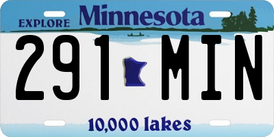 MN license plate 291MIN