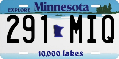 MN license plate 291MIQ