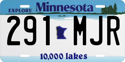 MN license plate 291MJR