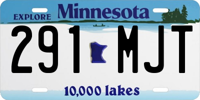 MN license plate 291MJT