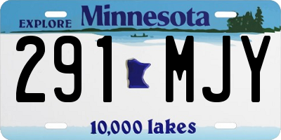 MN license plate 291MJY