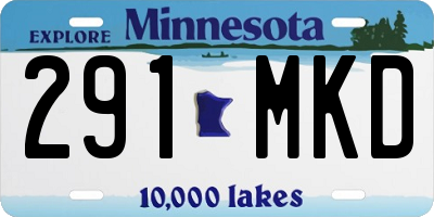 MN license plate 291MKD