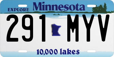 MN license plate 291MYV