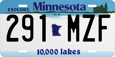 MN license plate 291MZF