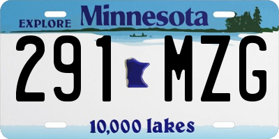 MN license plate 291MZG