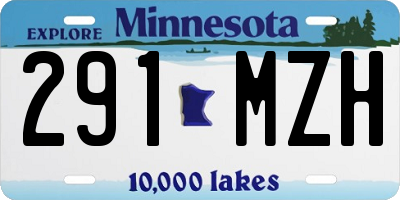 MN license plate 291MZH