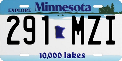 MN license plate 291MZI