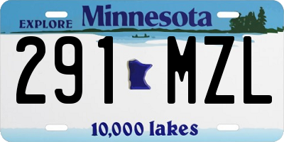 MN license plate 291MZL