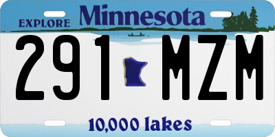 MN license plate 291MZM
