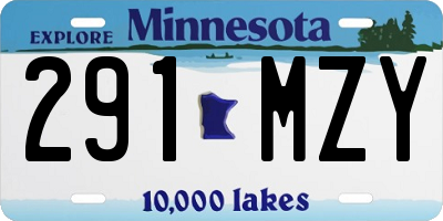 MN license plate 291MZY