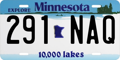 MN license plate 291NAQ