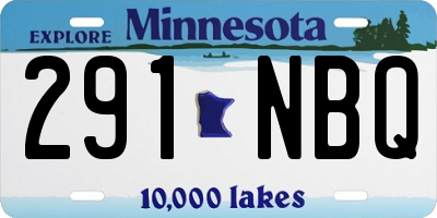 MN license plate 291NBQ