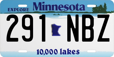 MN license plate 291NBZ