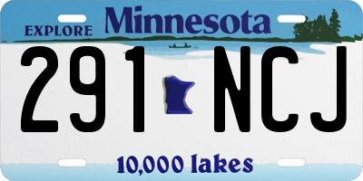 MN license plate 291NCJ