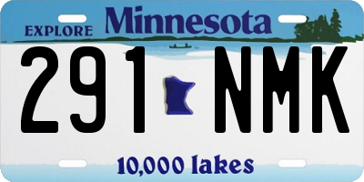 MN license plate 291NMK