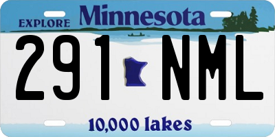 MN license plate 291NML