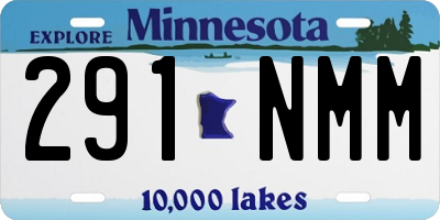 MN license plate 291NMM