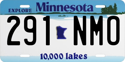 MN license plate 291NMO