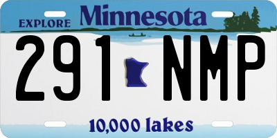 MN license plate 291NMP