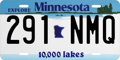 MN license plate 291NMQ