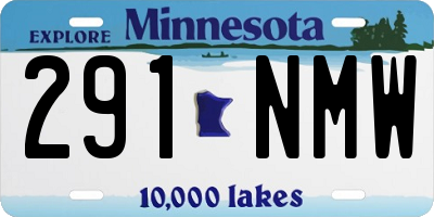 MN license plate 291NMW
