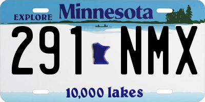 MN license plate 291NMX
