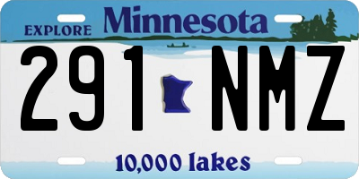 MN license plate 291NMZ