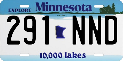 MN license plate 291NND