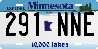 MN license plate 291NNE