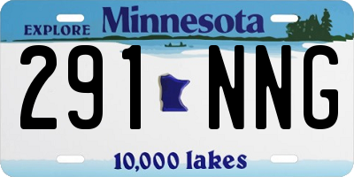 MN license plate 291NNG