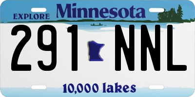 MN license plate 291NNL