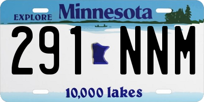 MN license plate 291NNM