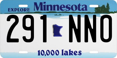 MN license plate 291NNO