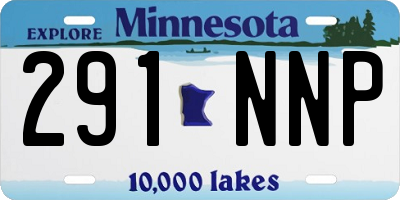 MN license plate 291NNP