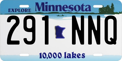 MN license plate 291NNQ