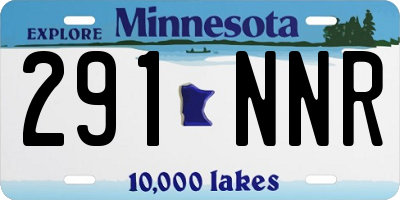 MN license plate 291NNR